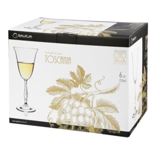 Kieliszki TOSCANIA do wina 250ml 6 sztuk